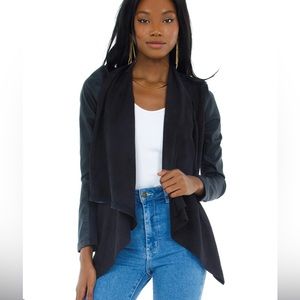 Blank NYC black waterfall suede jacket
